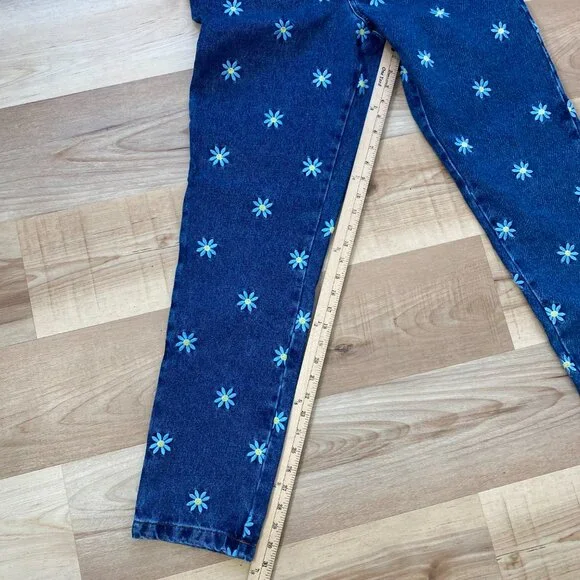 NWT Lucy & Yak Women's Daisy-Mae Embroidered Floral Jeans Size 30L Hippie Boho - Picture 5 of 10